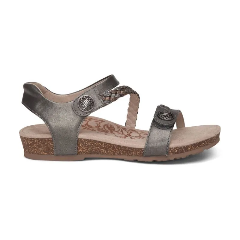 Aetrex Jillian Braided Quarter Strap Sandal