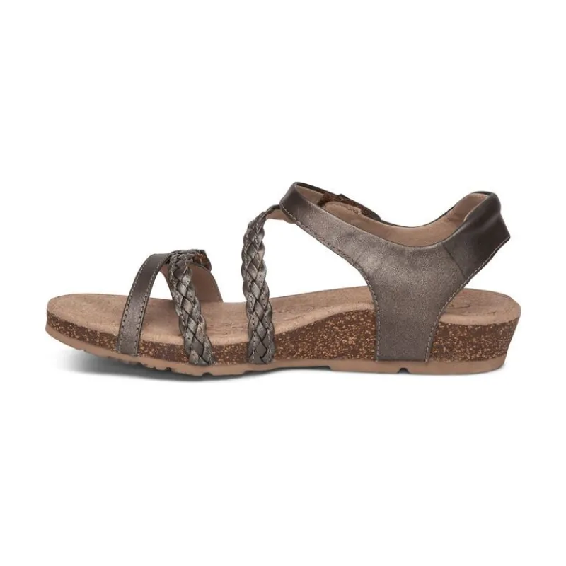 Aetrex Jillian Braided Quarter Strap Sandal
