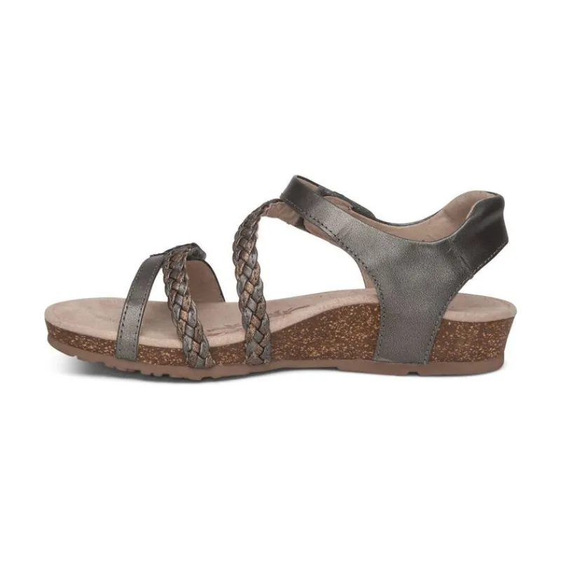 Aetrex Jillian Braided Quarter Strap Sandal