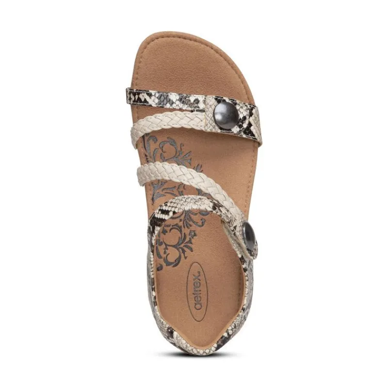 Aetrex Jillian Braided Quarter Strap Sandal