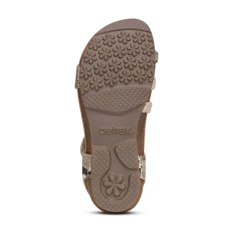 Aetrex Jillian Braided Quarter Strap Sandal