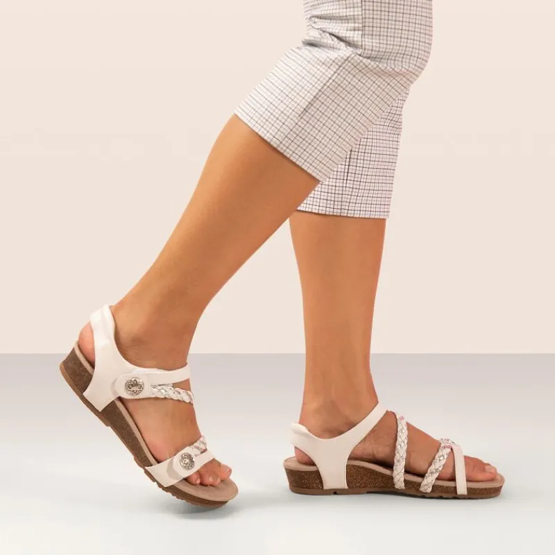 Aetrex Jillian Braided Quarter Strap Sandal