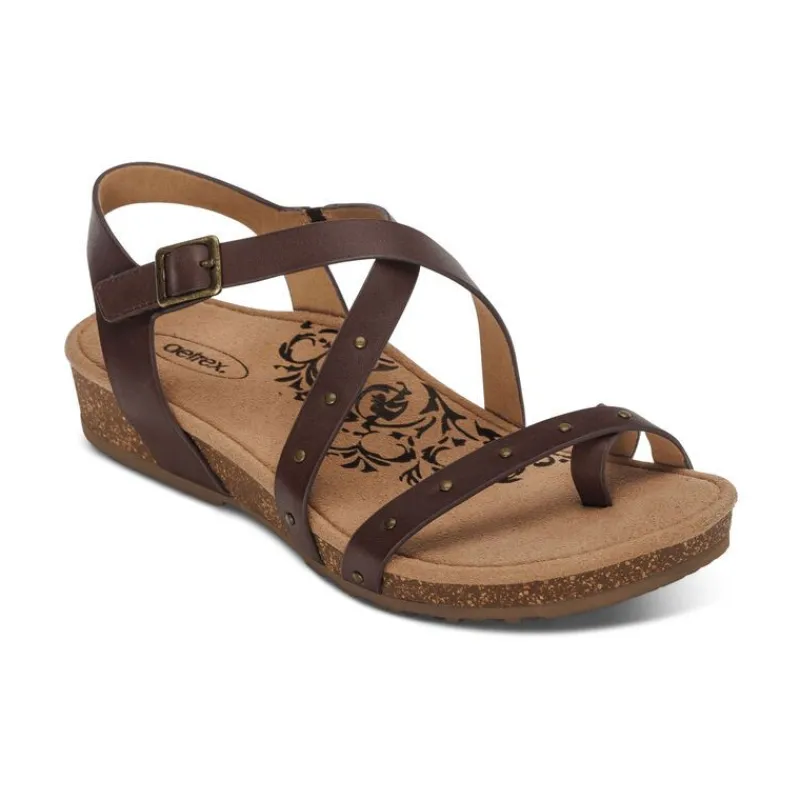 Aetrex Lauren Quarter Strap Sandal