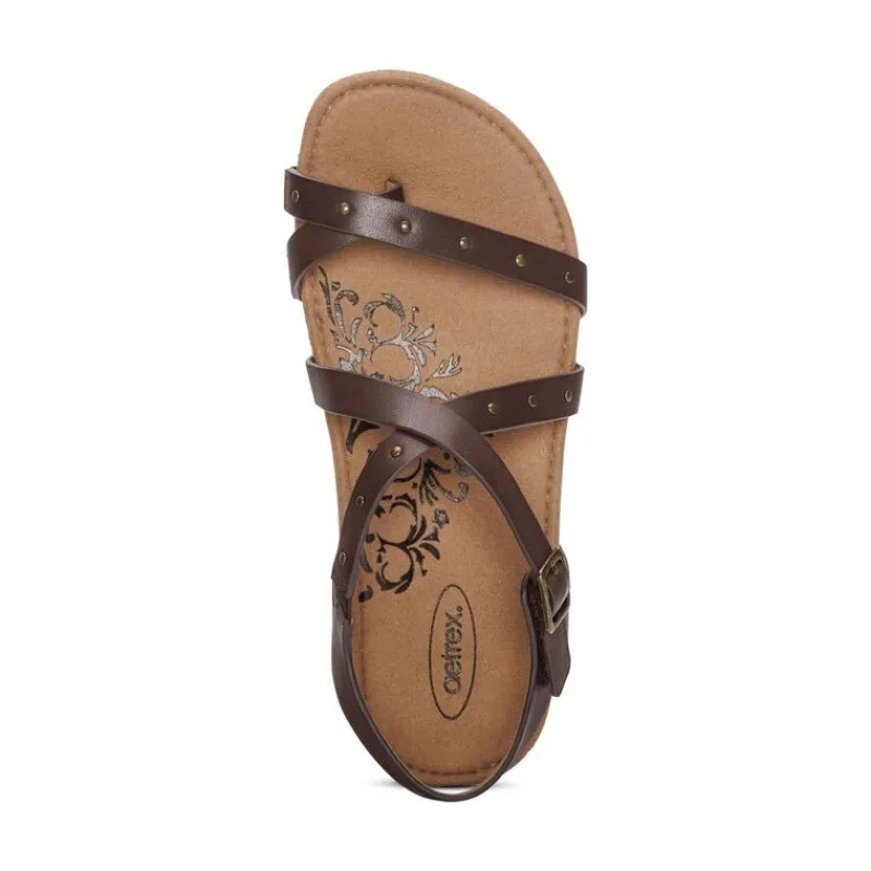 Aetrex Lauren Quarter Strap Sandal