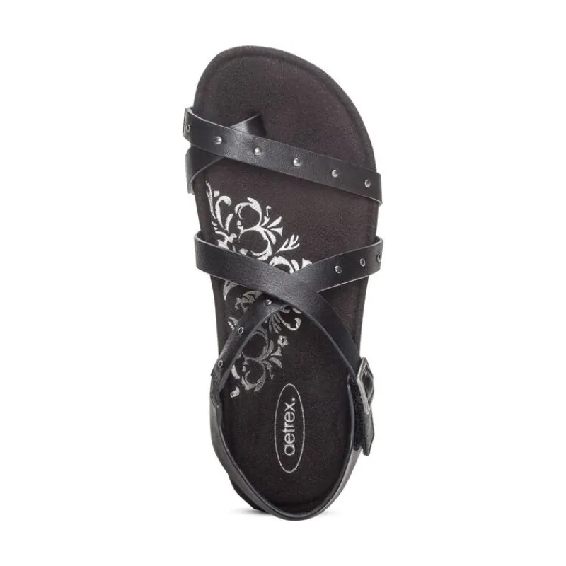 Aetrex Lauren Quarter Strap Sandal