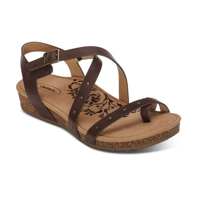 Aetrex Lauren Quarter Strap Sandal