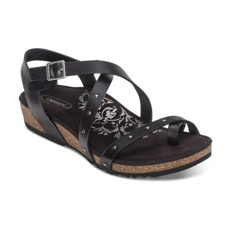 Aetrex Lauren Quarter Strap Sandal