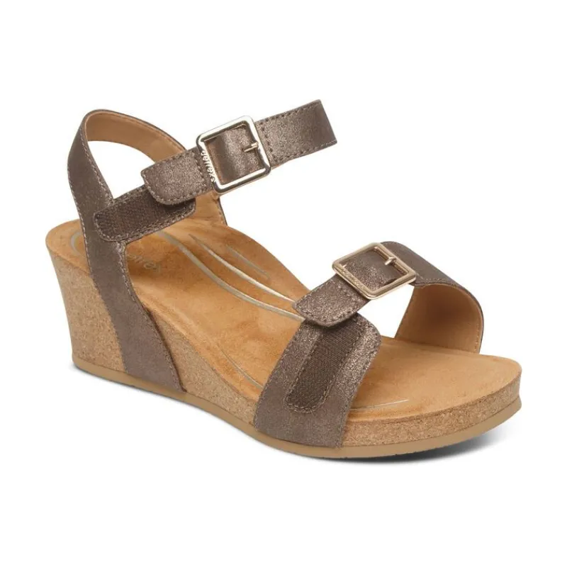 Aetrex Lexa Quarter Strap Wedge