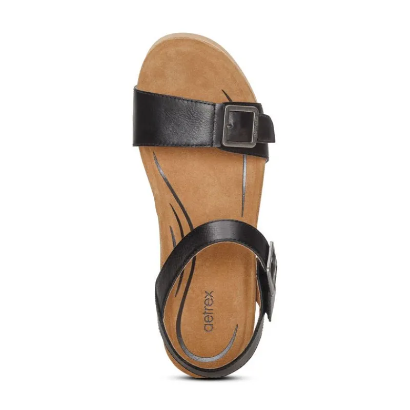 Aetrex Lexa Quarter Strap Wedge