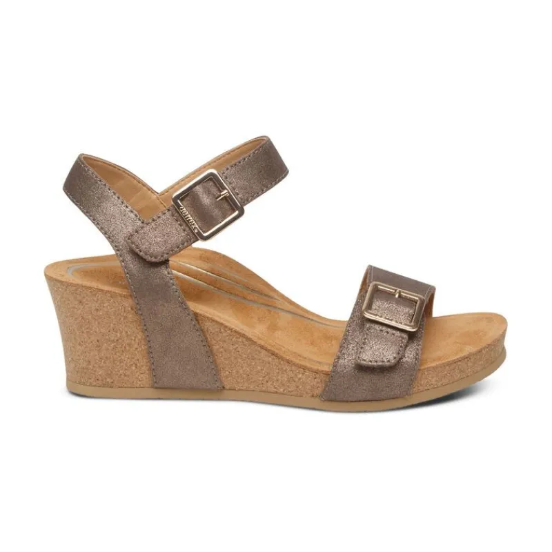 Aetrex Lexa Quarter Strap Wedge