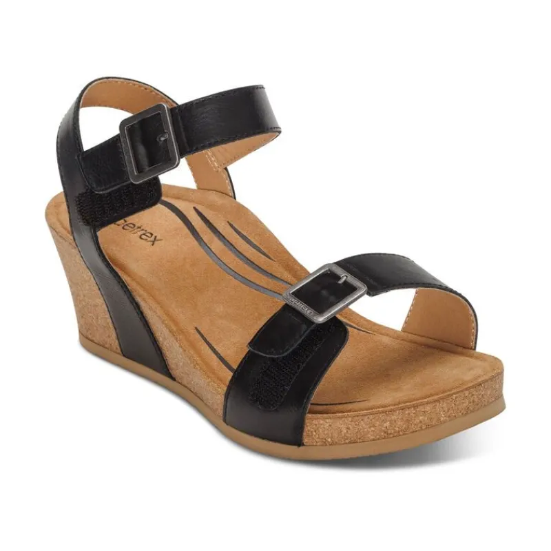 Aetrex Lexa Quarter Strap Wedge