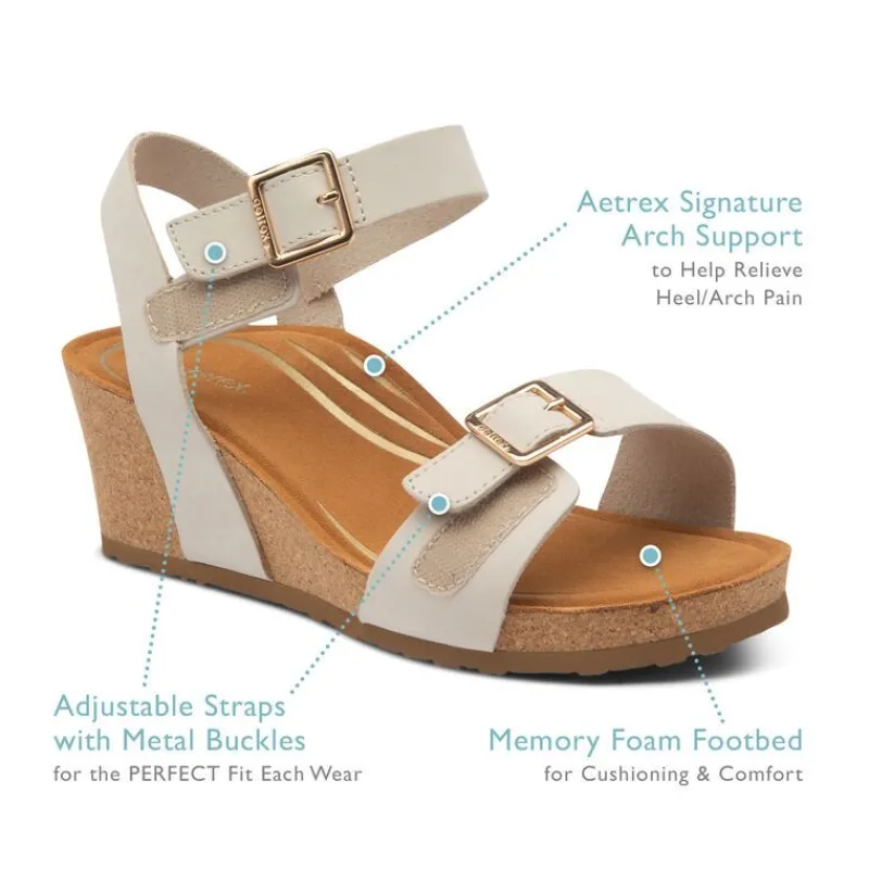 Aetrex Lexa Quarter Strap Wedge