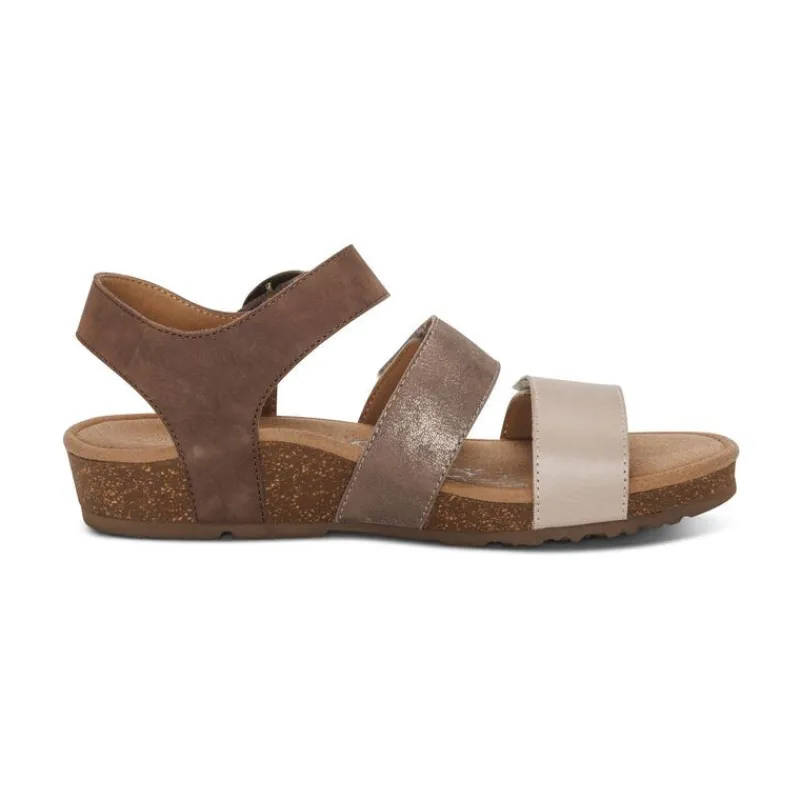 Aetrex Lilly Adjustable Quarter Strap Sandal
