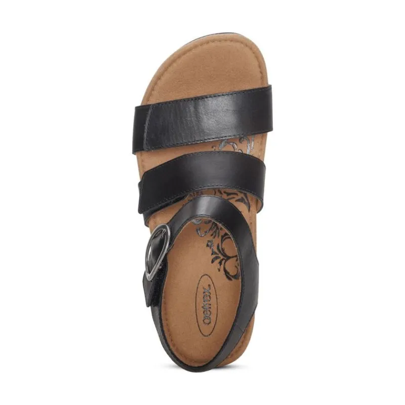 Aetrex Lilly Adjustable Quarter Strap Sandal