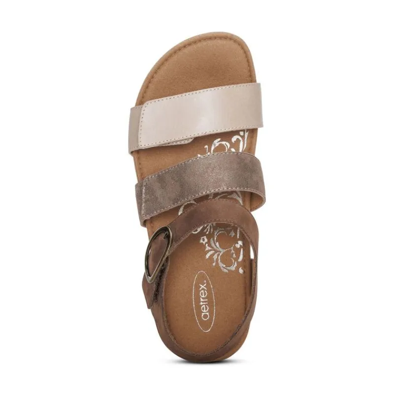 Aetrex Lilly Adjustable Quarter Strap Sandal