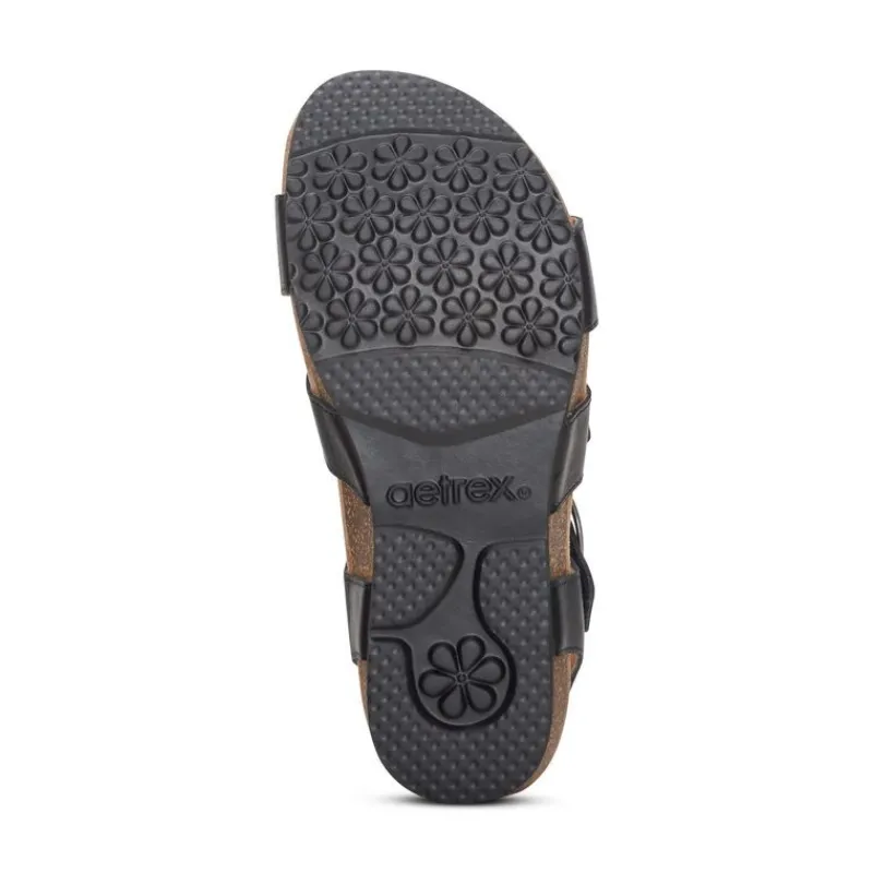 Aetrex Lilly Adjustable Quarter Strap Sandal