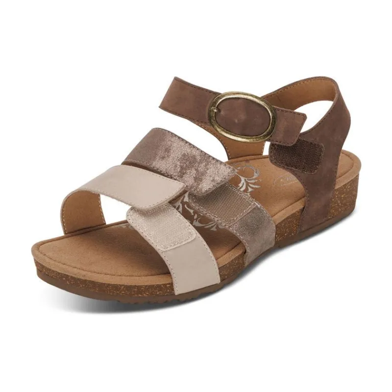 Aetrex Lilly Adjustable Quarter Strap Sandal