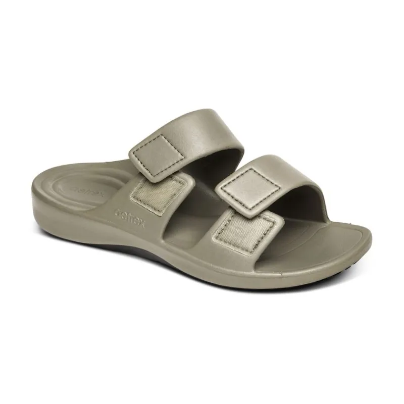 Aetrex Milos Orthotic Slides - Mens