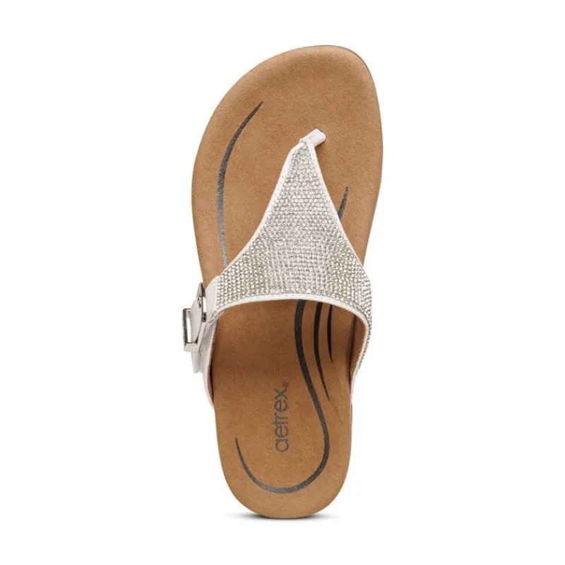 Aetrex Rae Adjustable Thong Sandal
