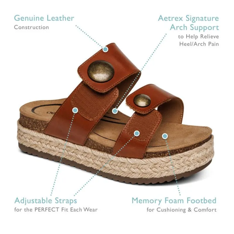 Aetrex Sofie Platform Sandal
