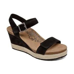 Aetrex Sydney Quarter Strap Espadrille Wedge