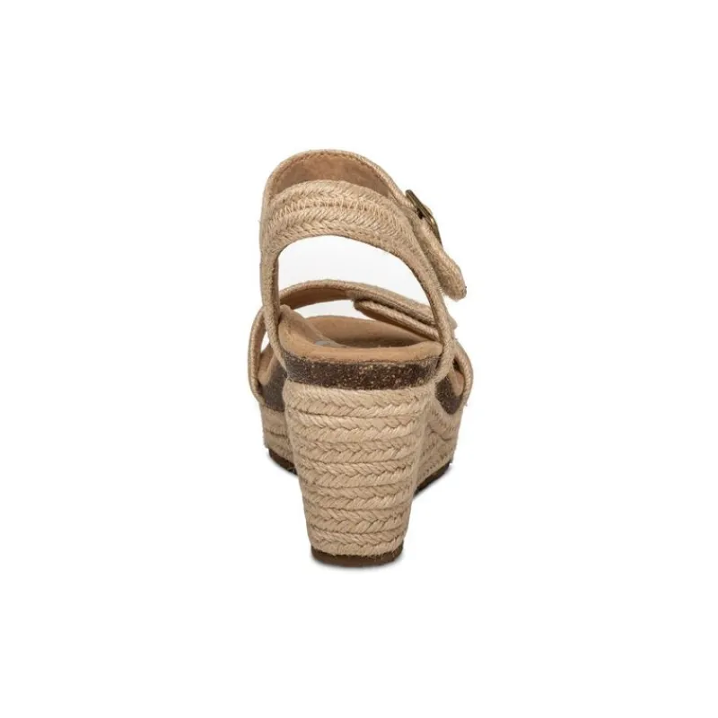 Aetrex Sydney Quarter Strap Espadrille Wedge