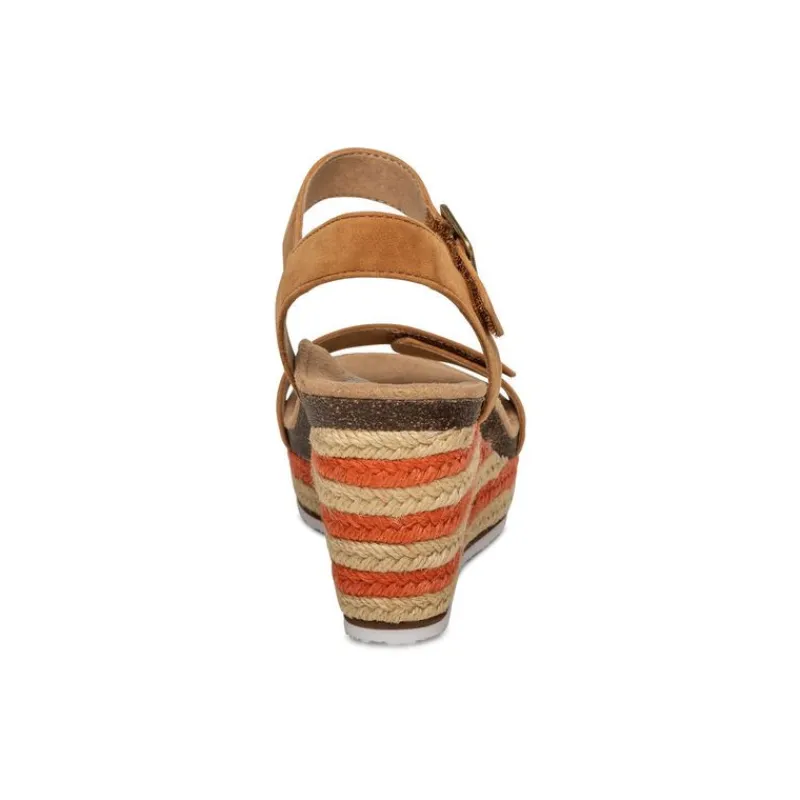Aetrex Sydney Quarter Strap Espadrille Wedge