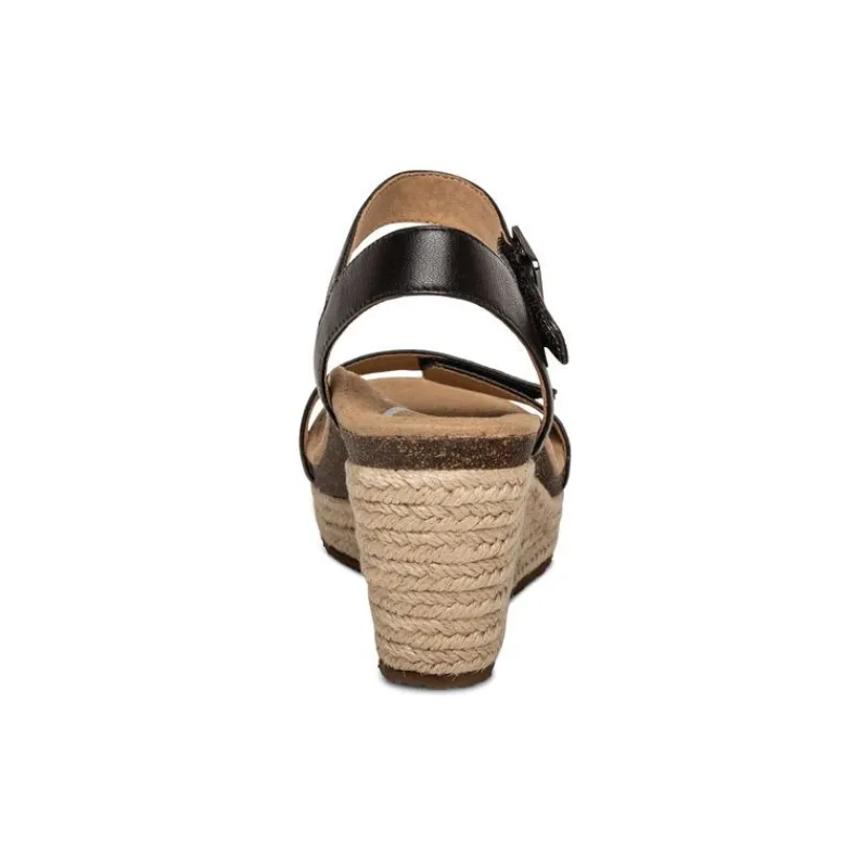 Aetrex Sydney Quarter Strap Espadrille Wedge