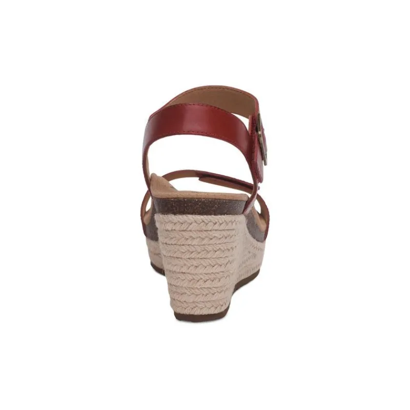 Aetrex Sydney Quarter Strap Espadrille Wedge
