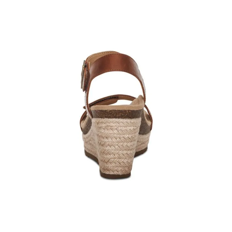 Aetrex Sydney Quarter Strap Espadrille Wedge