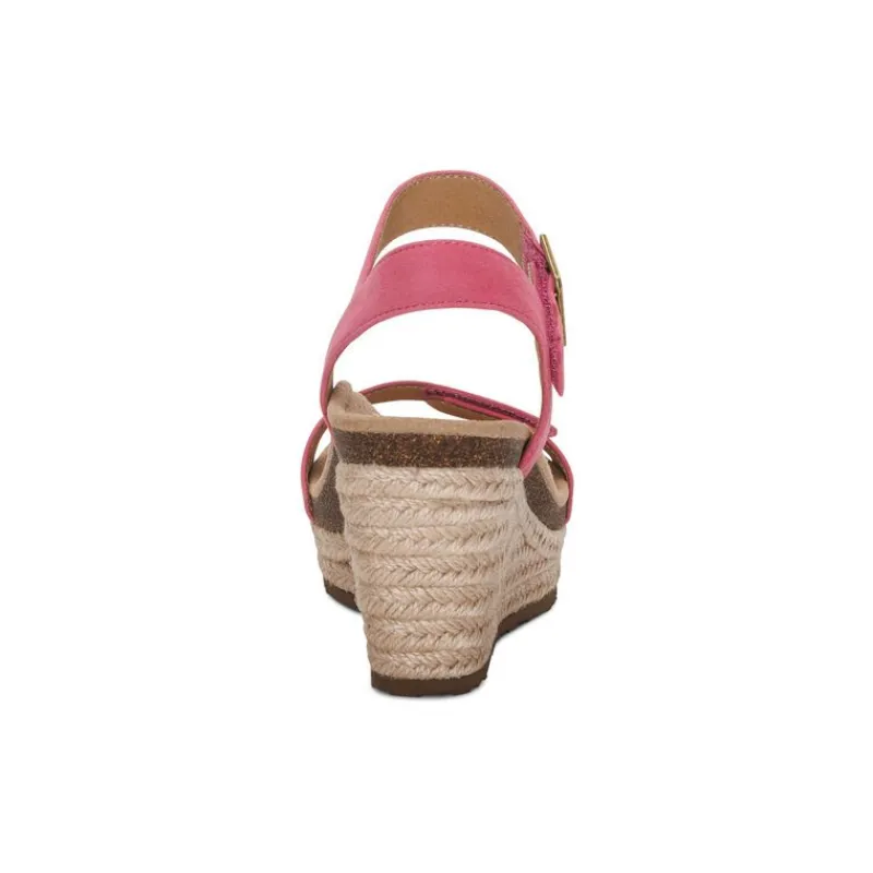 Aetrex Sydney Quarter Strap Espadrille Wedge
