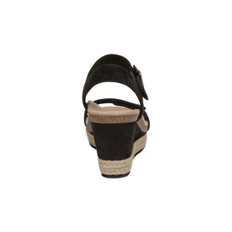 Aetrex Sydney Quarter Strap Espadrille Wedge