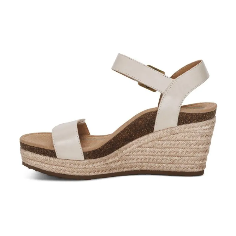 Aetrex Sydney Quarter Strap Espadrille Wedge