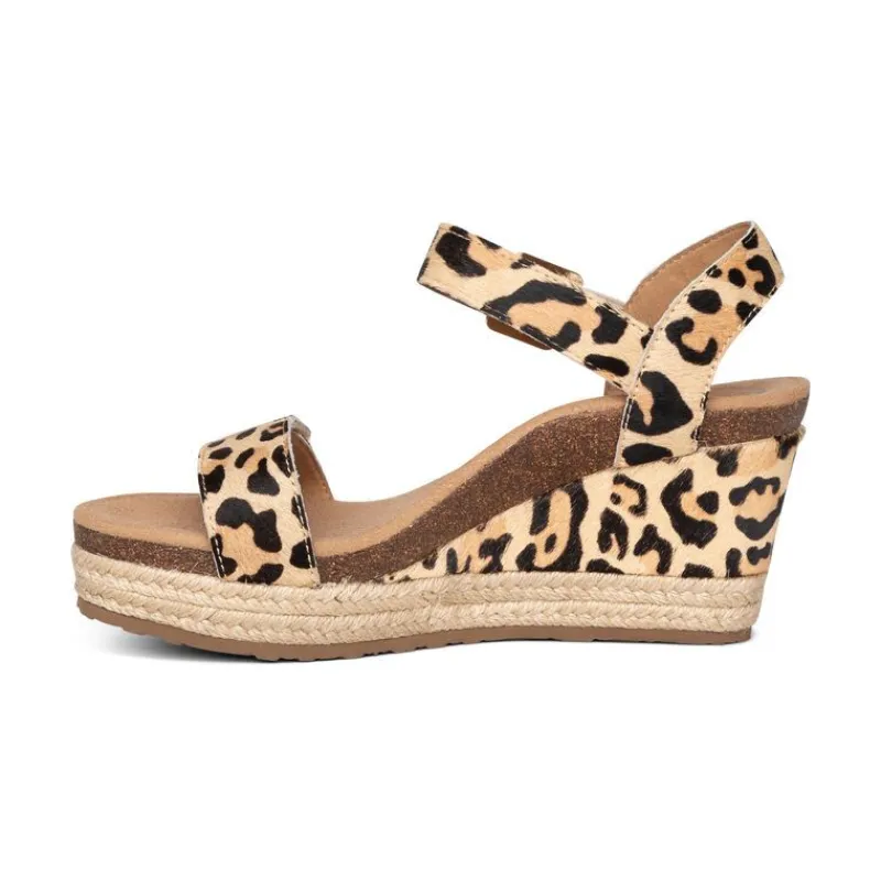 Aetrex Sydney Quarter Strap Espadrille Wedge