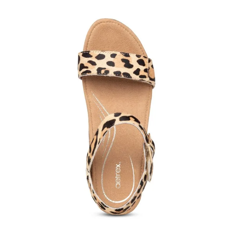 Aetrex Sydney Quarter Strap Espadrille Wedge