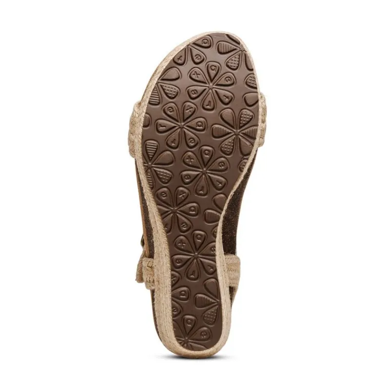 Aetrex Sydney Quarter Strap Espadrille Wedge