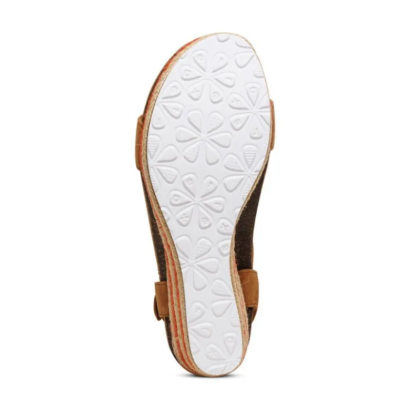 Aetrex Sydney Quarter Strap Espadrille Wedge