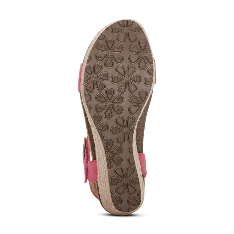 Aetrex Sydney Quarter Strap Espadrille Wedge