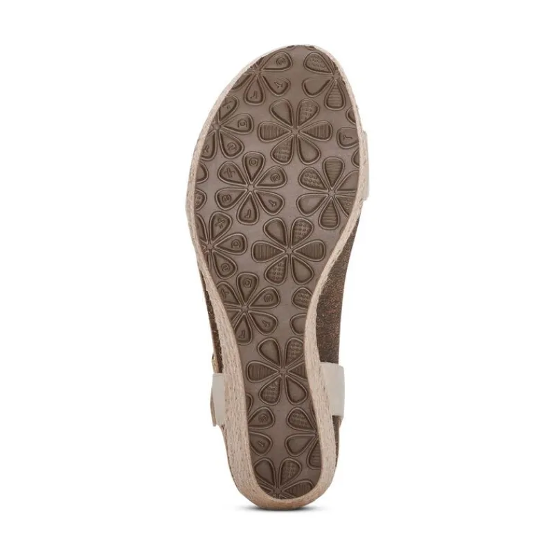 Aetrex Sydney Quarter Strap Espadrille Wedge