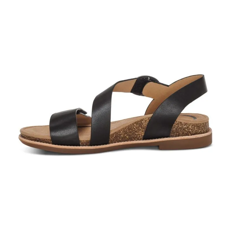 Aetrex Tamara Asymmetrical Quarter Strap Sandal