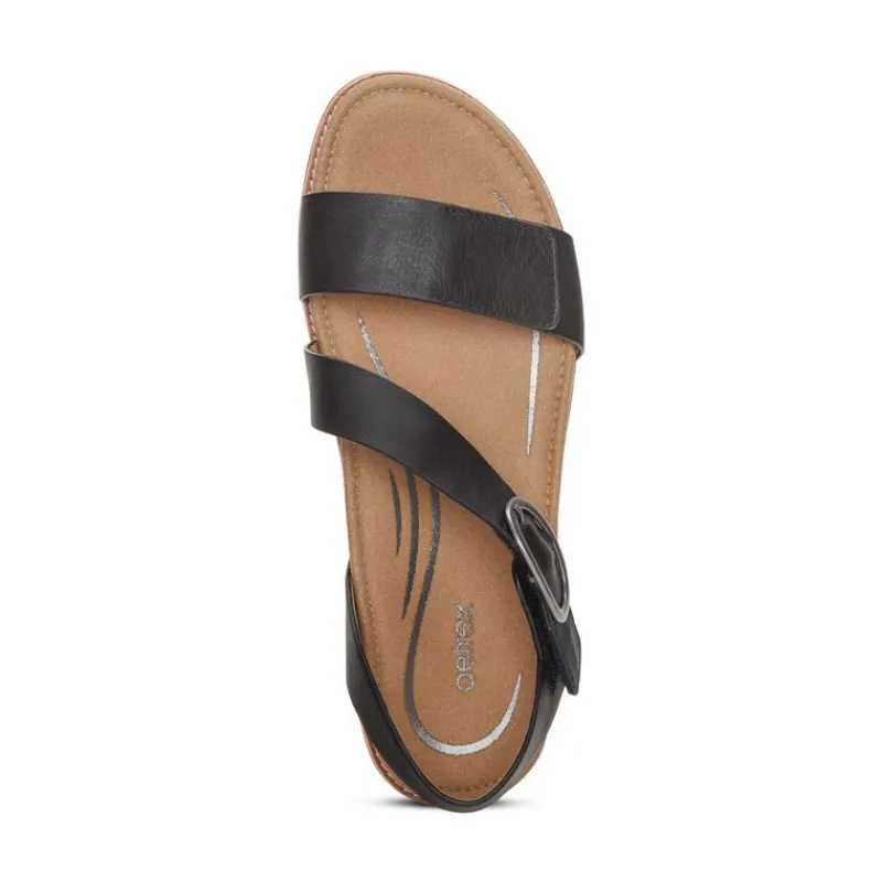Aetrex Tamara Asymmetrical Quarter Strap Sandal