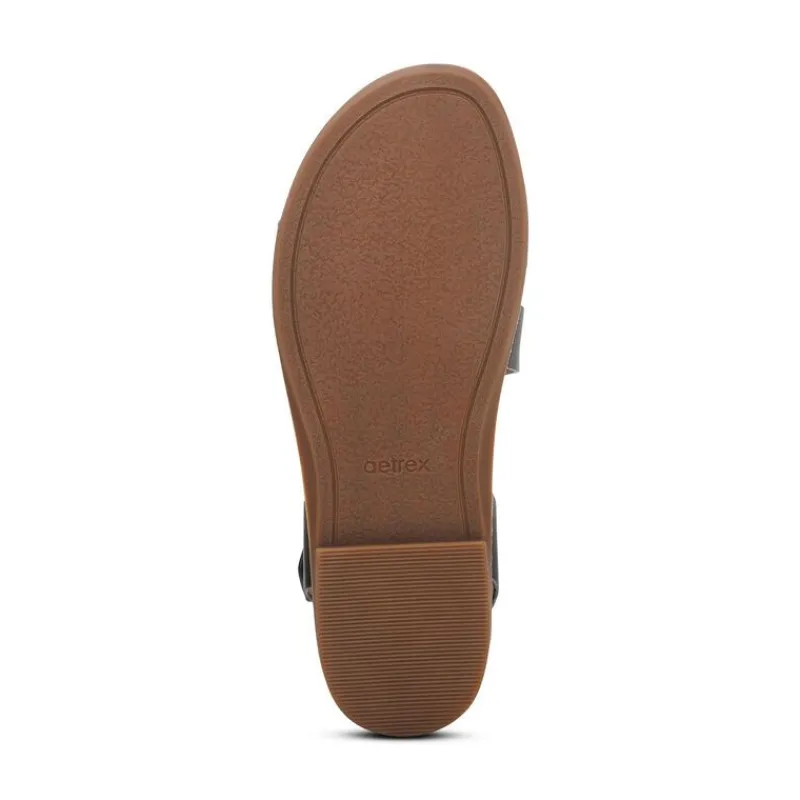 Aetrex Tamara Asymmetrical Quarter Strap Sandal