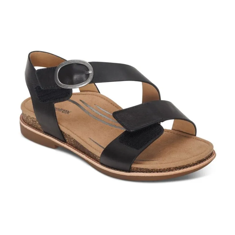 Aetrex Tamara Asymmetrical Quarter Strap Sandal
