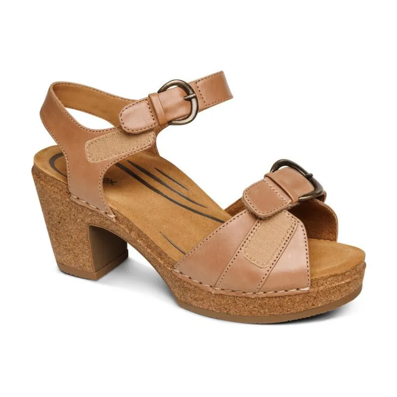 Aetrex Tory Open Toe Heels