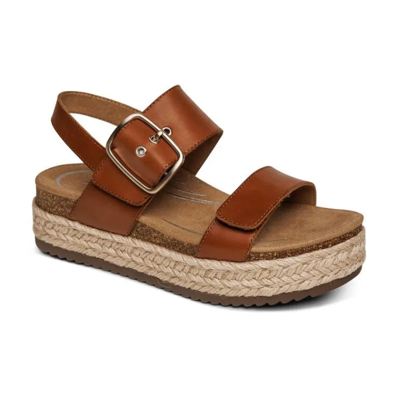Aetrex Vania Arch Support Platform Sandal