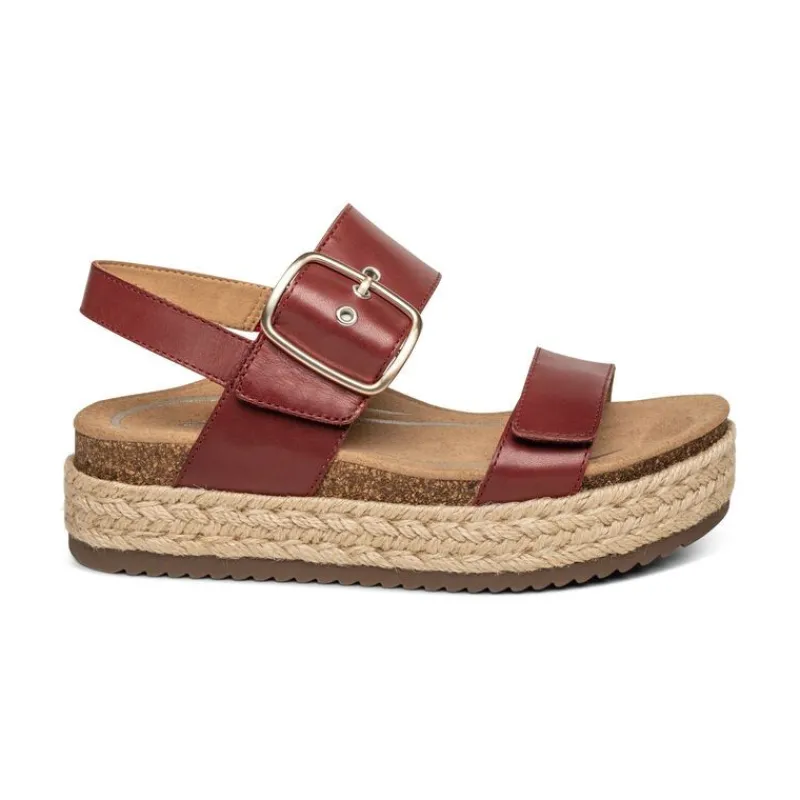 Aetrex Vania Arch Support Platform Sandal