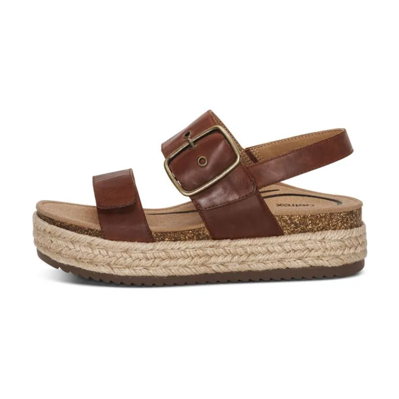 Aetrex Vania Arch Support Platform Sandal