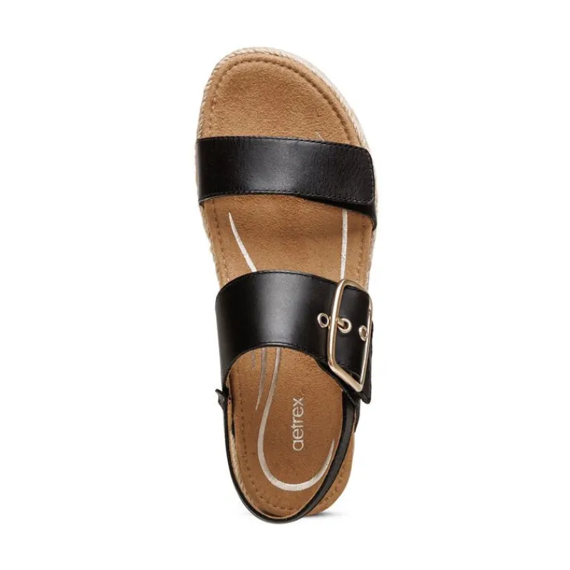 Aetrex Vania Arch Support Platform Sandal