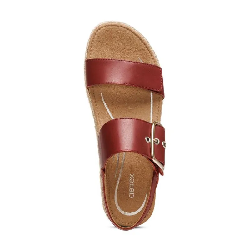 Aetrex Vania Arch Support Platform Sandal