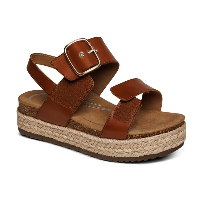 Aetrex Vania Arch Support Platform Sandal